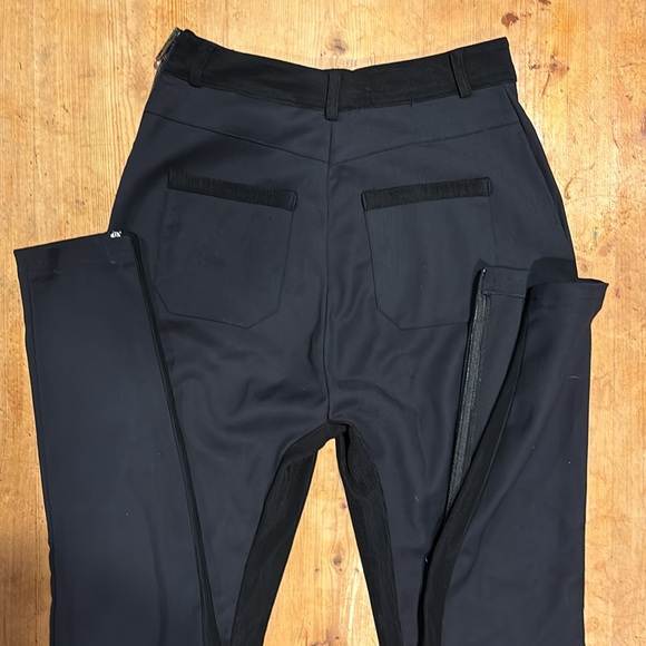 Balenciaga Paris high waisted leggings zippers wool stretch pant 40 (4-6) - Picture 6 of 7